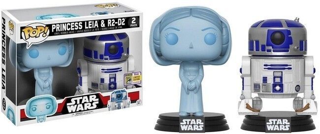 Funko Pop! 2 Pack- Holographic Leia & R2-D2 (Star Wars)