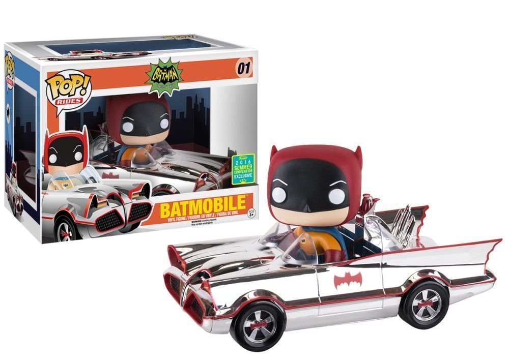 Funko Pop! Batman (w/ Batmobile) (Chrome) (DC Comics)
