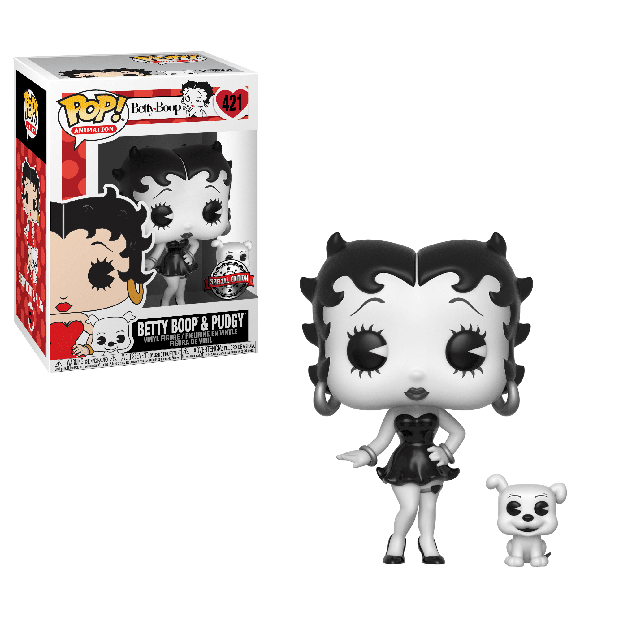 Funko Pop! Betty Boop (w/ Pudgy) (Black and White) (Betty Boop)