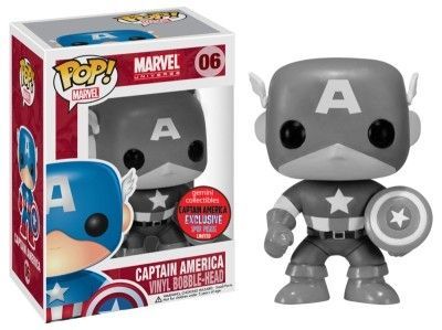 Funko Pop! Captain America (Black/White) (Marvel)