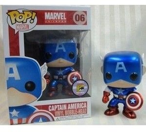Funko Pop! Captain America - Metallic (Marvel)