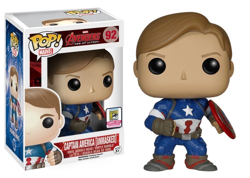Funko Pop! Captain America (Unmasked) (Avengers)