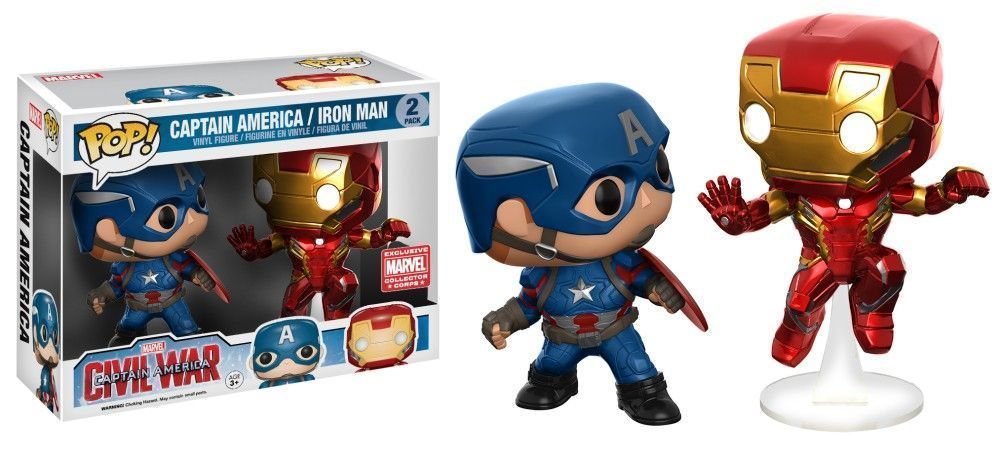 Funko Pop! Captain America vs Iron Man (Captain America)