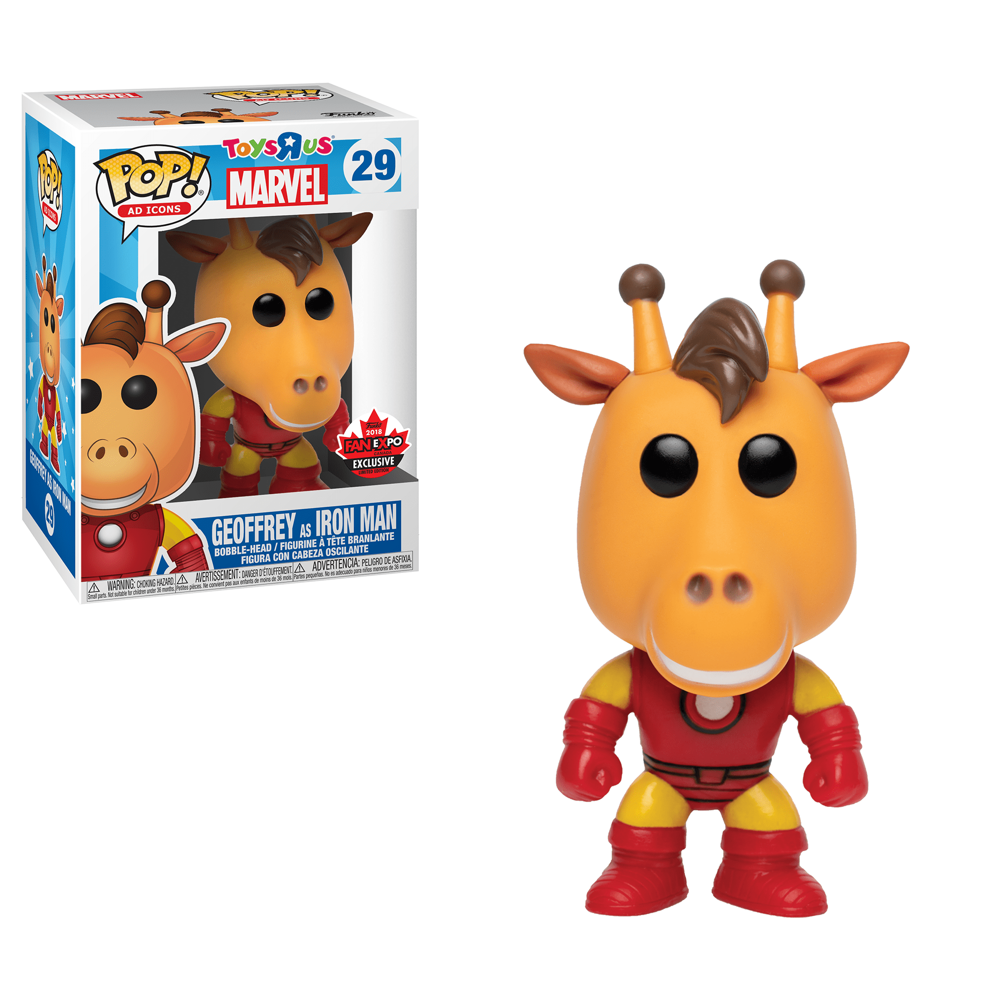 Funko Pop! Geoffrey the Giraffe (as Iron Man) (Ad Icons)