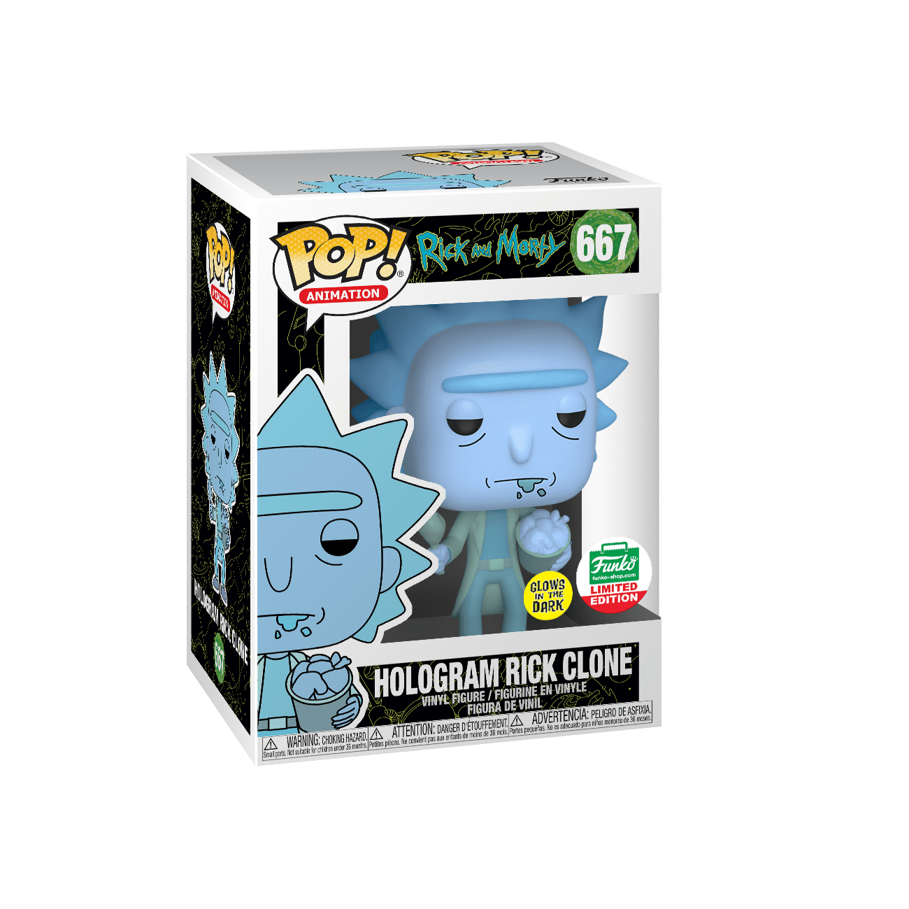 Funko Pop! Hologram Rick Clone (Glows in the Dark) (Rick and Morty)