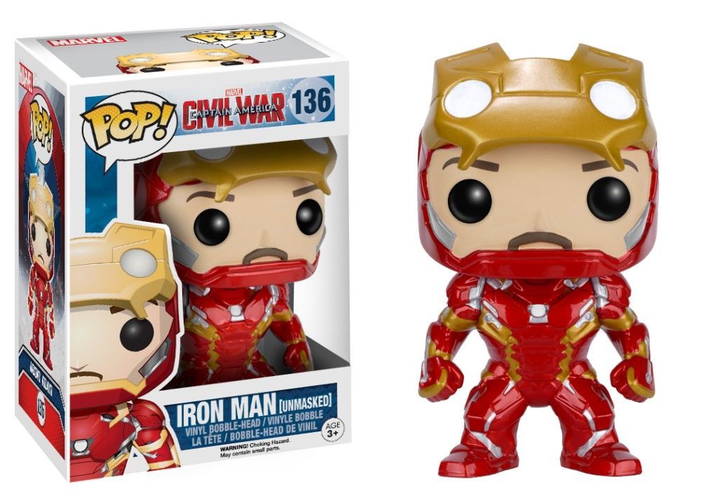 Funko Pop! Iron Man (Unmasked) (Captain America)