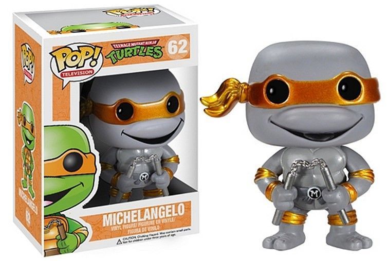 Funko Pop! Michelangelo (Grayscale) (Metallic) (Teenage Mutant Ninja Turtles)
