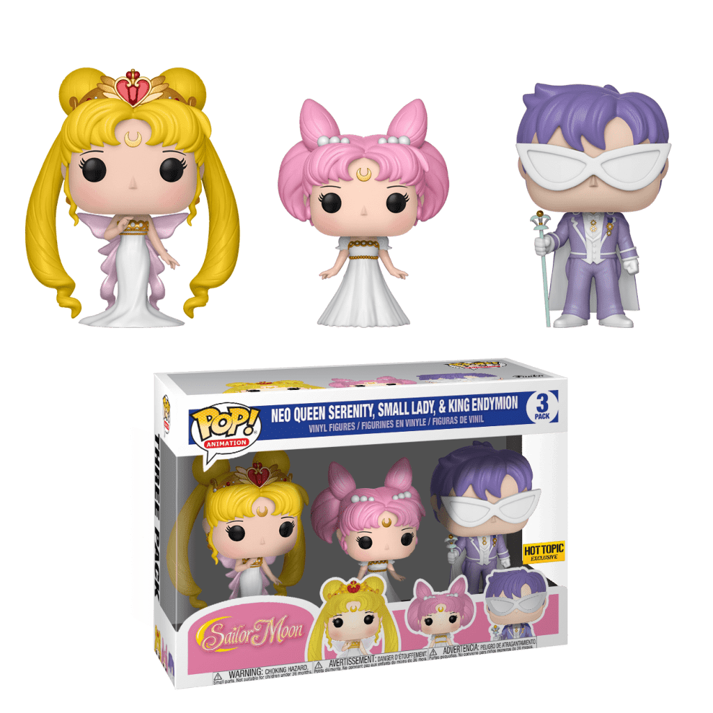Funko Pop! Sailor Moon W2 - 3 Pack -QueenSerenity&fam (Sailor Moon)