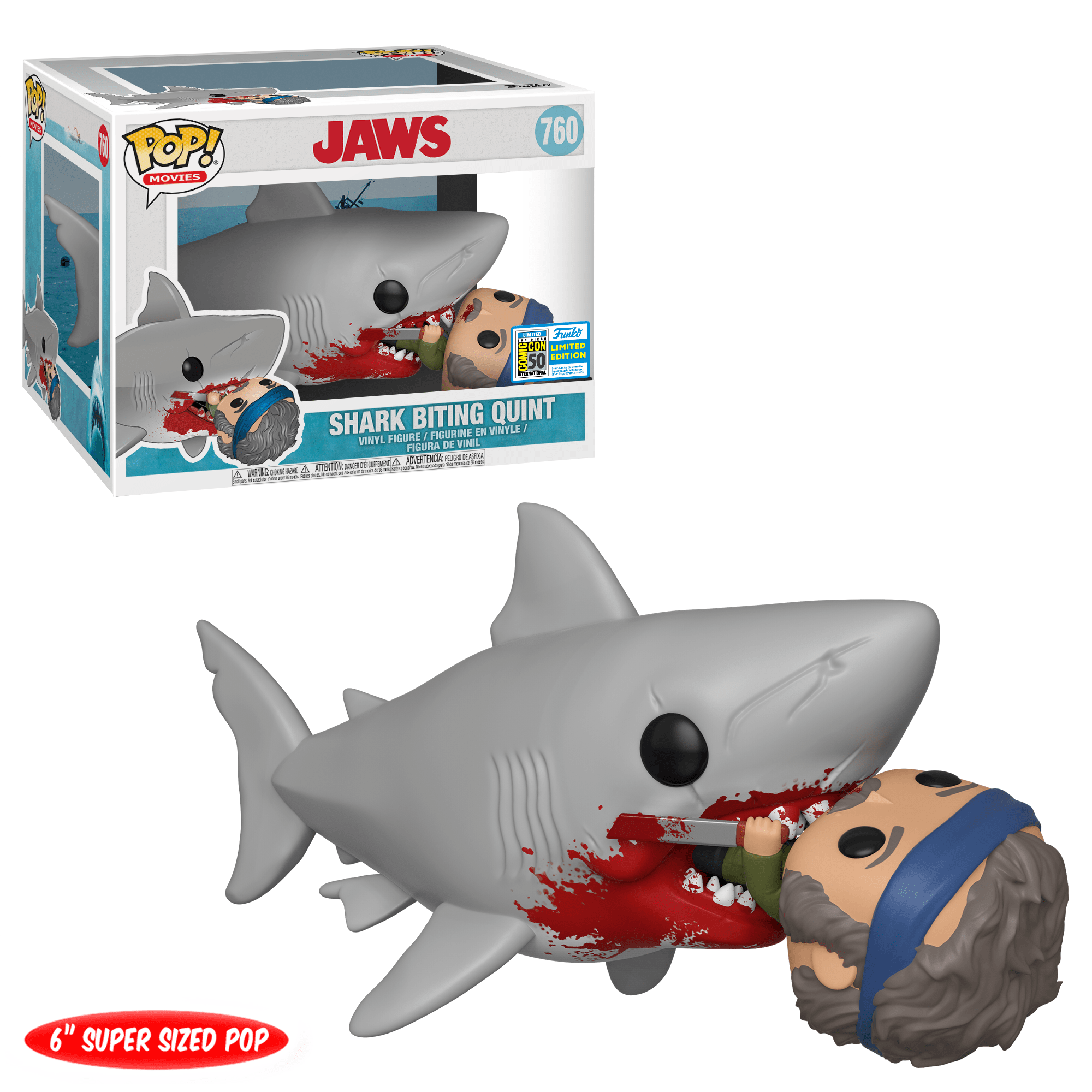 Funko Pop! Shark Biting Quint (6 inch) (Jaws)