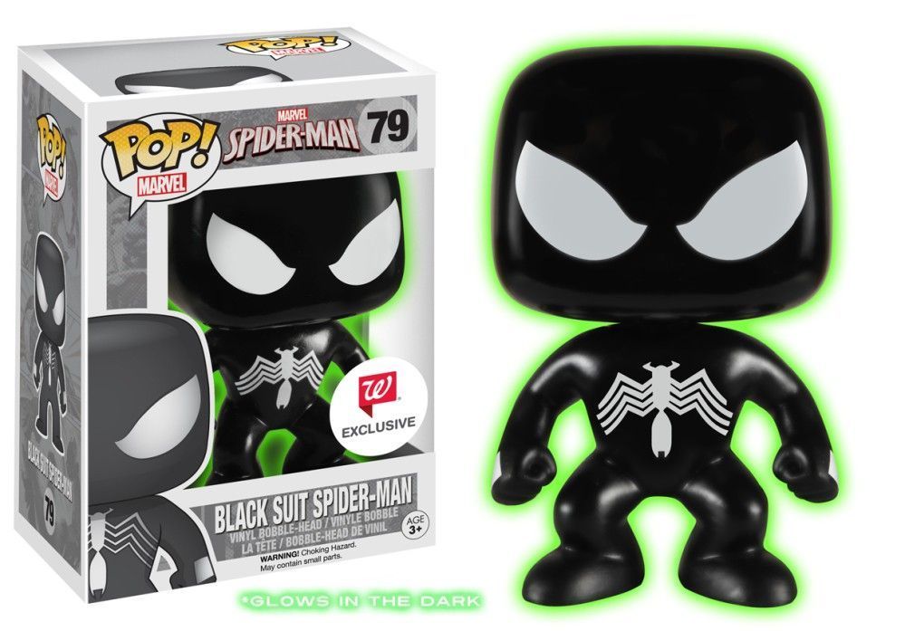 Funko Pop! Spider-Man - (Black Suit) (Glow) (Marvel Comics)