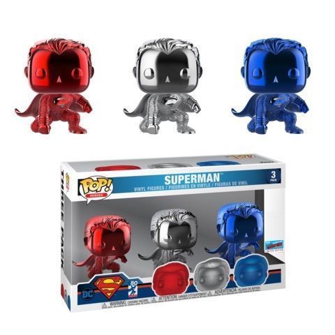 Funko Pop! Superman (Justice League) (Chrome 3-Pack) NYCC (Justice League)