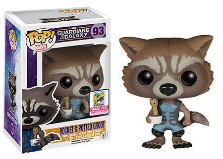 Funko Pop! Rocket Raccoon (Nova) & Potted Groot [SDCC]